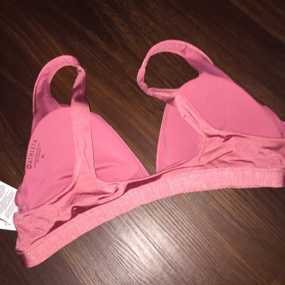Athleta Deep Plunge Bikini Top In Shine Pink NWT - Picture 2 of 5